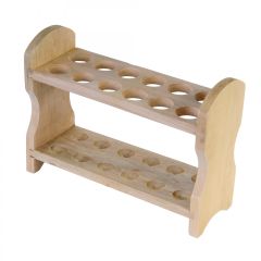 Wooden Test Tube Rack, 12 Hole, 2 Rows