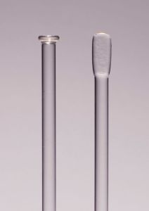 Stirring rod, glass, paddled ends, 250 x 6mm d., pkt/10