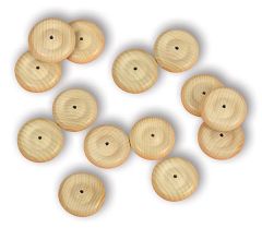 Wheels, Wooden, 30mm, 10 Pack