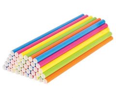 Paper straws, coloured, pack 500