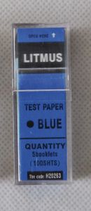 Litmus, blue, vial, 100 strips.