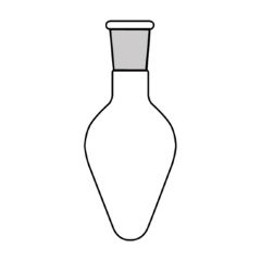 Flask, Pear Shaped, Glass, Ground Mouth