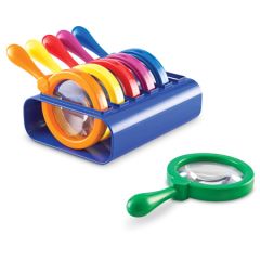 Primary Science Jumbo Magnifiers, Set of 6 with Stand