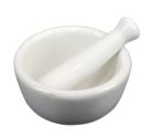 Mortar & pestle, porcelain,  130mm d.